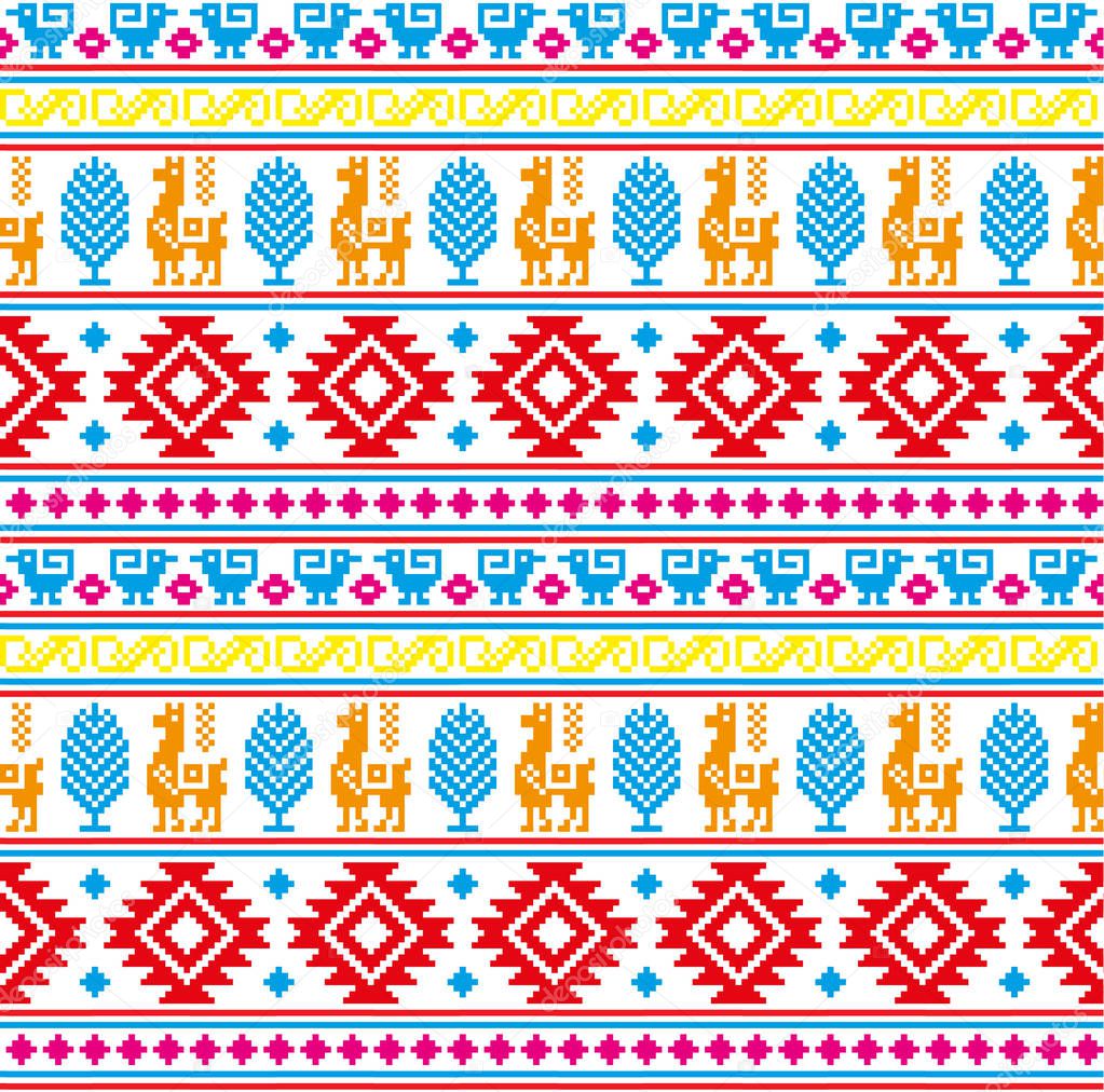 pixel seamless pattern Aztecs
