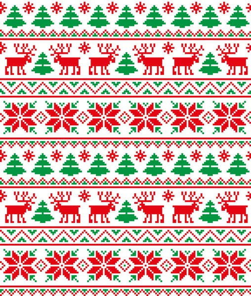 New Year's Christmas mönster pixel — Stock vektor
