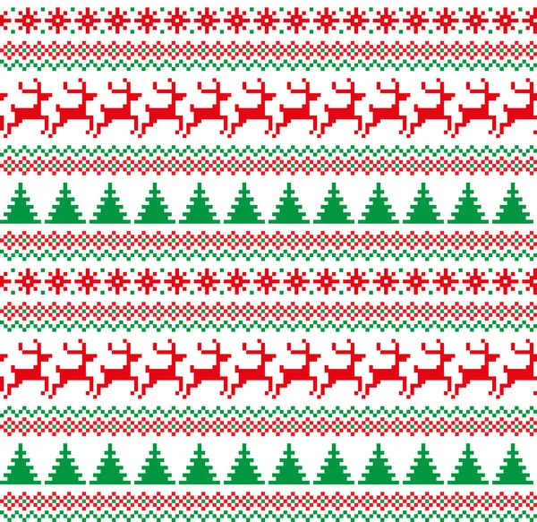New Year's Christmas pattern pixel — Stock Vector
