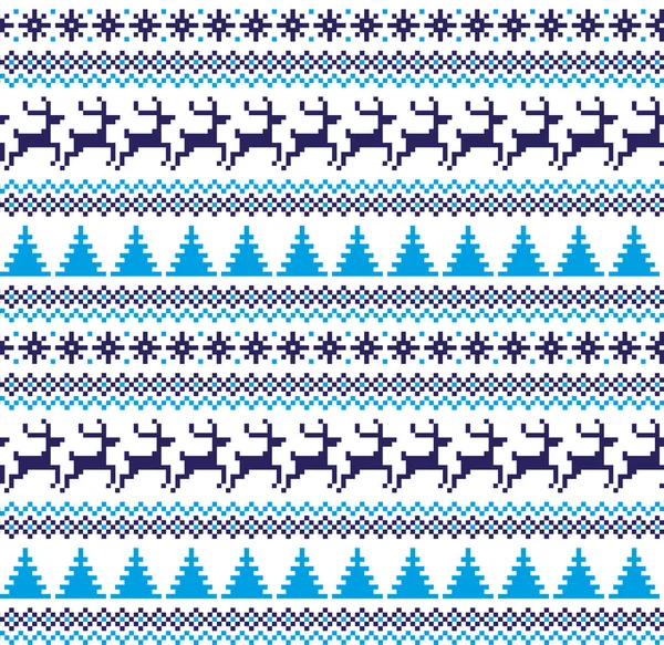 New Year's Christmas pattern pixel — Stock Vector