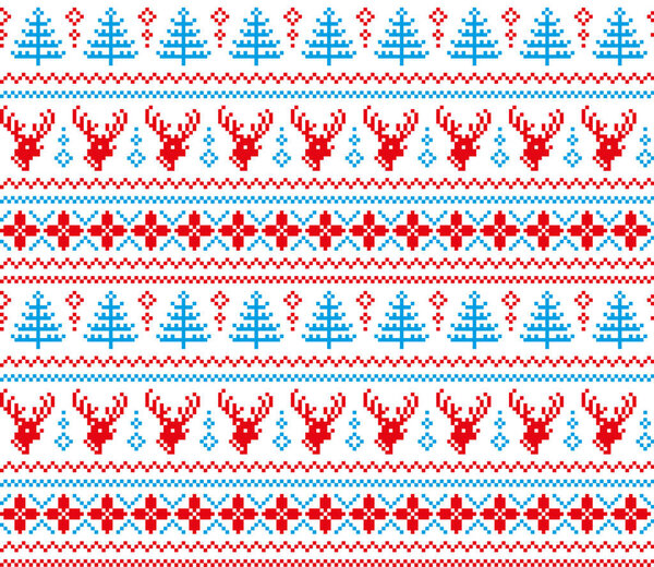 New Year's Christmas pattern pixel