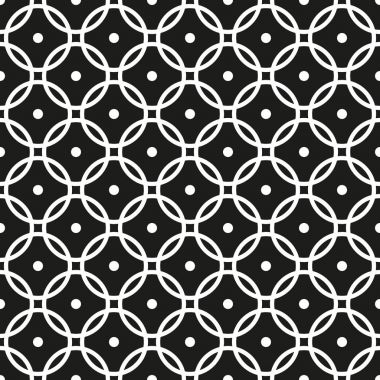 Sorunsuz siyah - beyaz geometrik desen