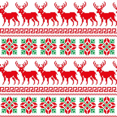 Yeni yıl Noel desen piksel