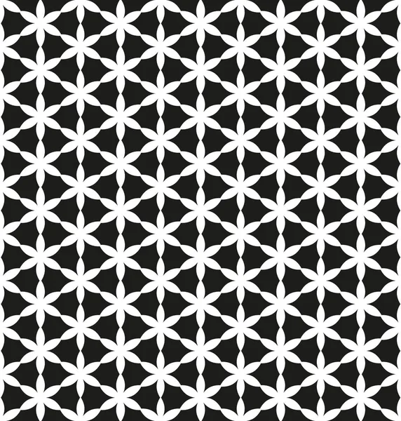 Nero senza cuciture - motivo geometrico bianco — Vettoriale Stock