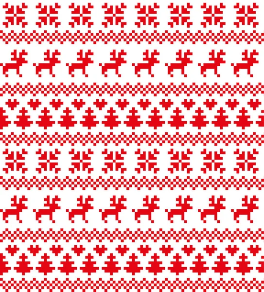 New Year's Christmas wzór pikseli — Wektor stockowy
