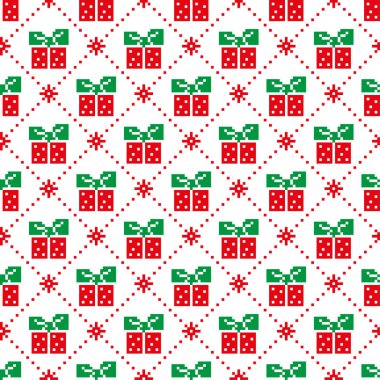Yeni yıl Noel desen piksel