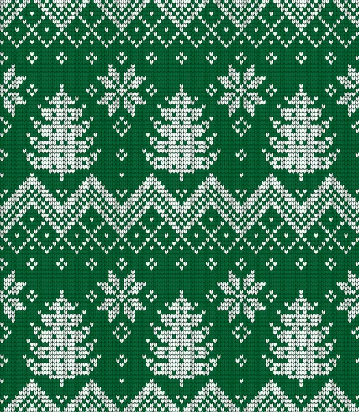 Gestricktes Muster für Weihnachten und Neujahr — Stockvektor
