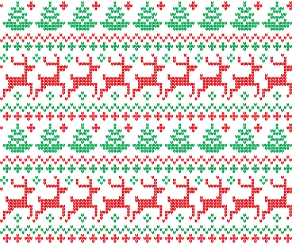 Gestricktes Muster für Weihnachten und Neujahr — Stockvektor
