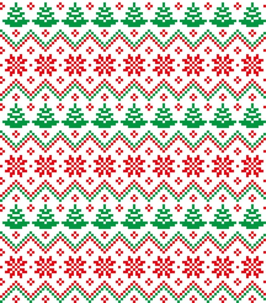 Píxel patrón de Navidad de Año Nuevo — Archivo Imágenes Vectoriales