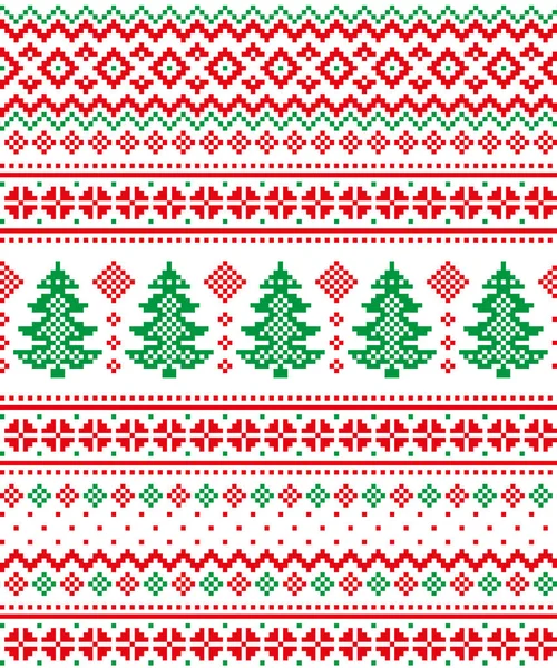 Píxel patrón de Navidad de Año Nuevo — Archivo Imágenes Vectoriales