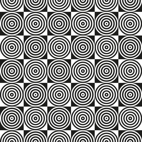 Sorunsuz siyah - beyaz geometrik desen — Stok Vektör