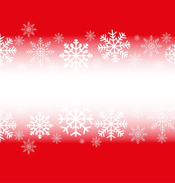 Vector Kerstmis achtergrond in sneeuwvlokken — Stockvector