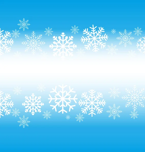 Vector fondo de Navidad en copos de nieve — Vector de stock