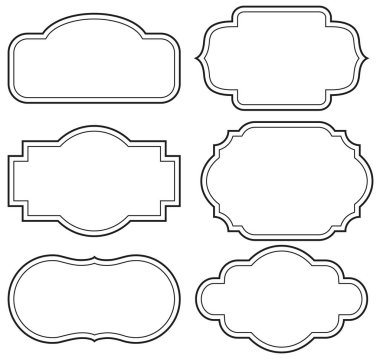 Vektör vintage etiketleri ve çerçeve ayarla.