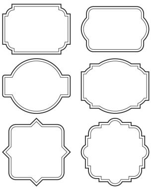 Vektör vintage etiketleri ve çerçeve ayarla.