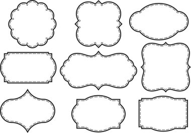 Vektör vintage etiketleri ve çerçeve ayarla.