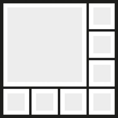 Vektör kare fotoğraf kolaj