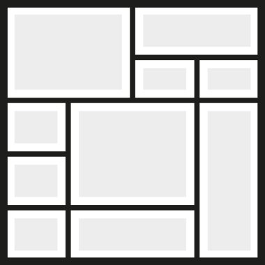 Vektör kare fotoğraf kolaj