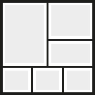 Vektör kare fotoğraf kolaj