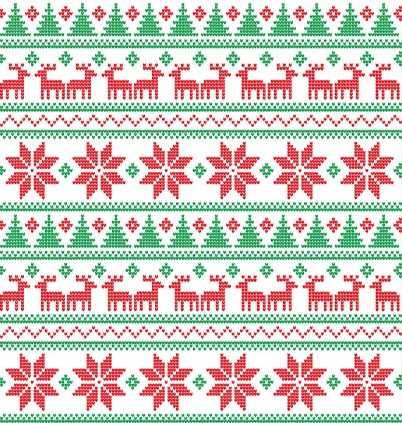 针织圣诞及新年图案 — 图库矢量图片