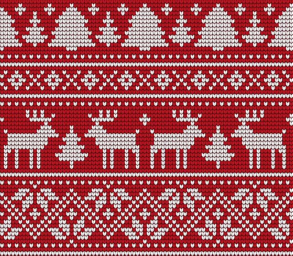 Gestricktes Muster für Weihnachten und Neujahr — Stockvektor