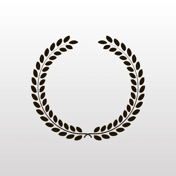 月桂冠 - ウェブサイトのための勝利とパワー フラット アイコンのシンボル — ストックベクタ