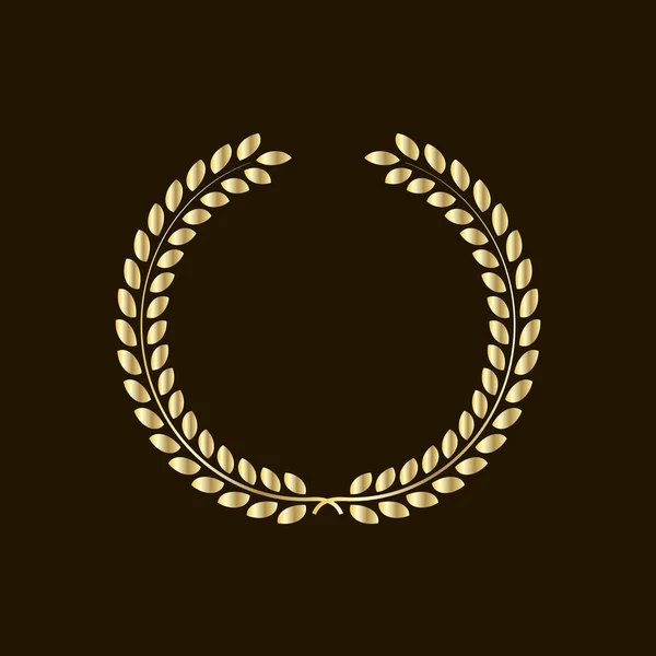 Лавровий вінок - символ перемоги та силової плоскої ікони для веб-сайтів — стоковий вектор