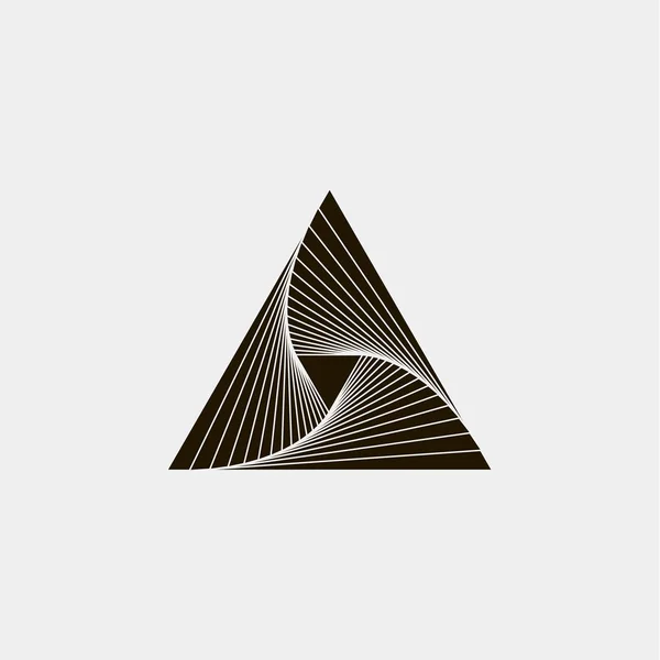 Illustration vectorielle d'un triangle logo, emblème, symbole — Image vectorielle