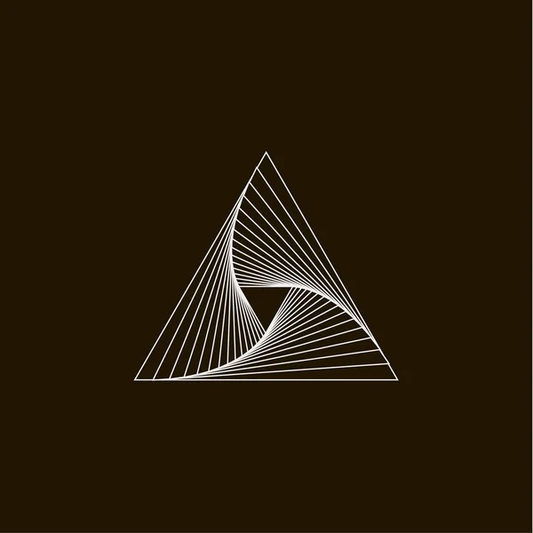 三角形のロゴ、エンブレム、シンボルのベクトル イラスト — ストックベクタ