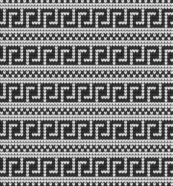 Motif géométrique tricoté vectoriel motif tricoté sur tissu — Image vectorielle