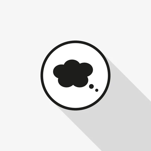 Векторна іконка Промова бульбашки з довгою тінь на фоні — стоковий вектор