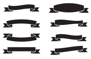 vektör set afiş şerit, vintage şerit