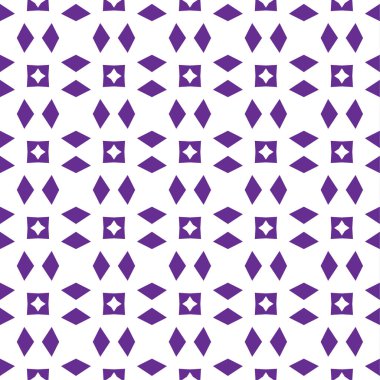 Sorunsuz mor - beyaz geometrik desen