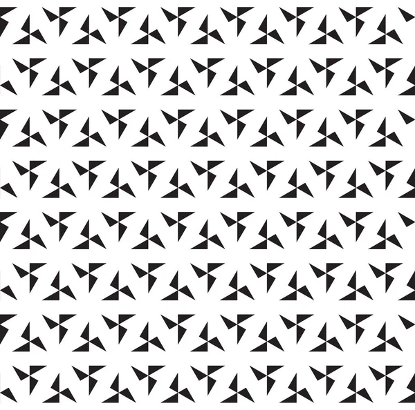 Varrat nélküli fekete - fehér geometriai mintázattal — Stock Vector