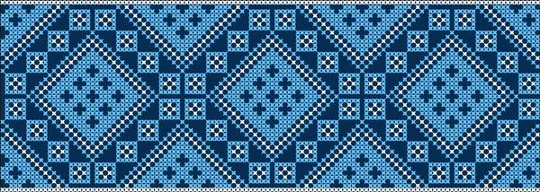 Bordado punto de cruz étnico Ucrania patrón vector — Archivo Imágenes Vectoriales