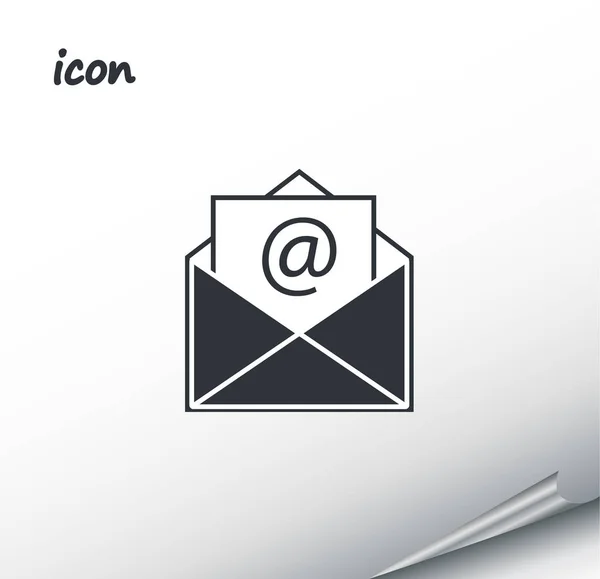 Enveloppe d'icône vectorielle sur une feuille d'argent enveloppée — Image vectorielle