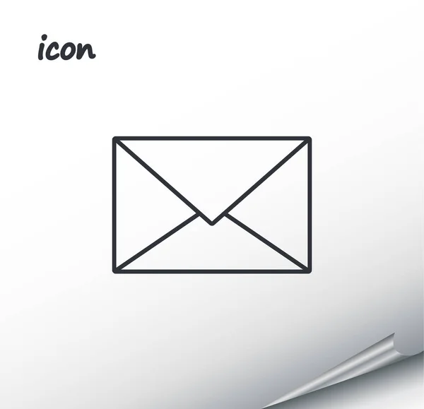 Vektor-Icon-Umschlag auf umwickeltem Silberblech — Stockvektor