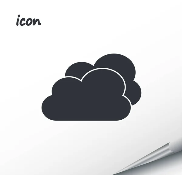 Cuaca awan ikon vektor pada lembaran perak terbungkus - Stok Vektor