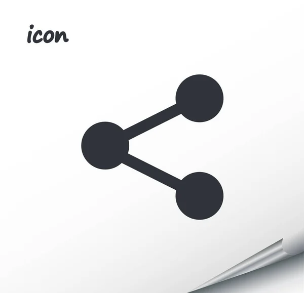 Ossza meg vektor ikon egy becsomagolt ezüst lapon — Stock Vector