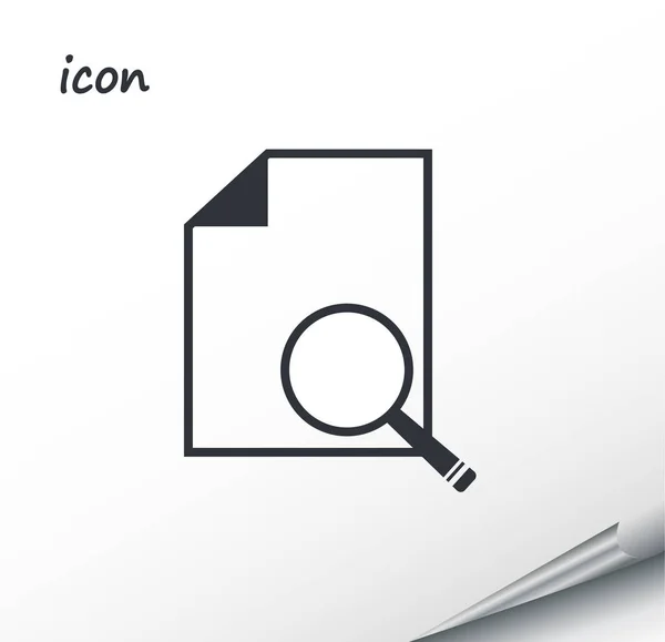 Documento icona vettoriale su un foglio d'argento avvolto — Vettoriale Stock