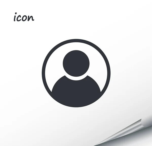 Persona icona vettoriale su un foglio d'argento avvolto — Vettoriale Stock