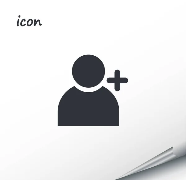 Icône vectorielle ajouter des personnes sur une feuille d'argent enveloppée — Image vectorielle