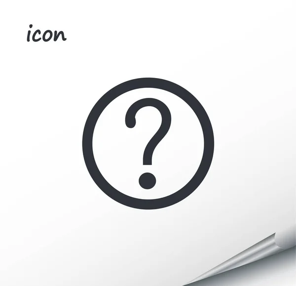 Vector signo de interrogación icono en una hoja de plata envuelta — Vector de stock