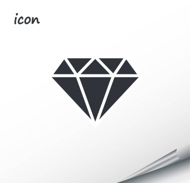 Vektör simge elmas kaydırılan bir gümüş sayfası