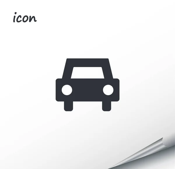 Iconos vectoriales del coche en una hoja de plata envuelta — Archivo Imágenes Vectoriales