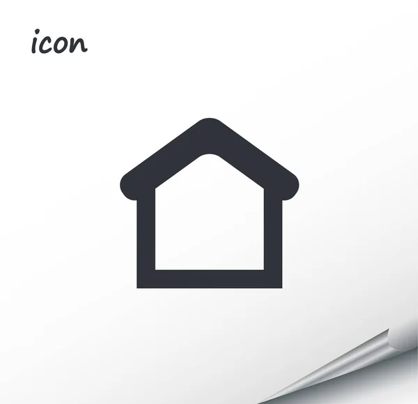 Vector icon of house on a wrapped silver sheet — Stock Vector