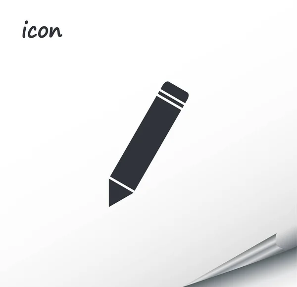 Vector ikonen pennor på en inslagna silver blad — Stock vektor