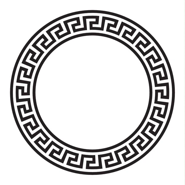 Vector circular ornamento griego — Vector de stock