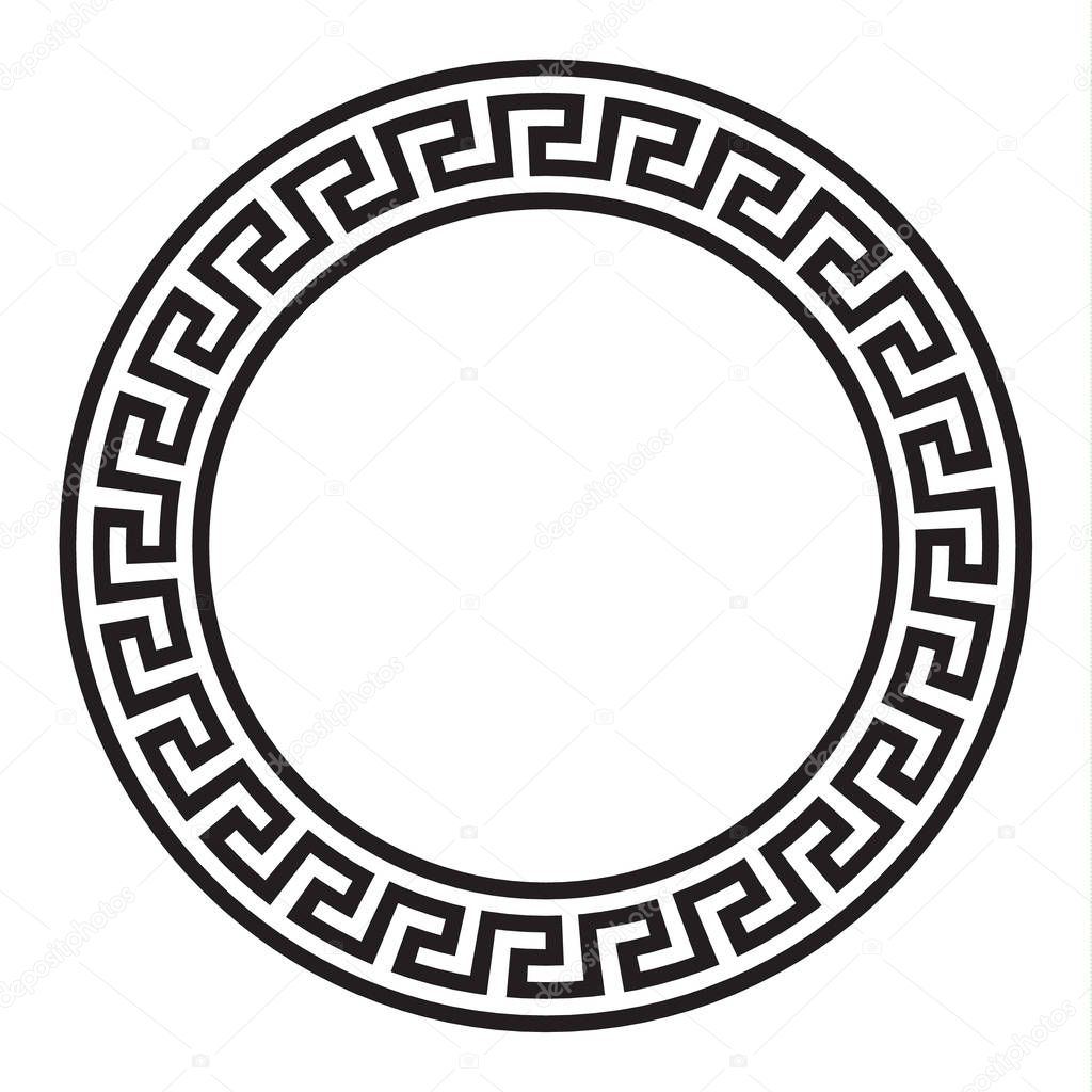 Circular vector Greek ornament