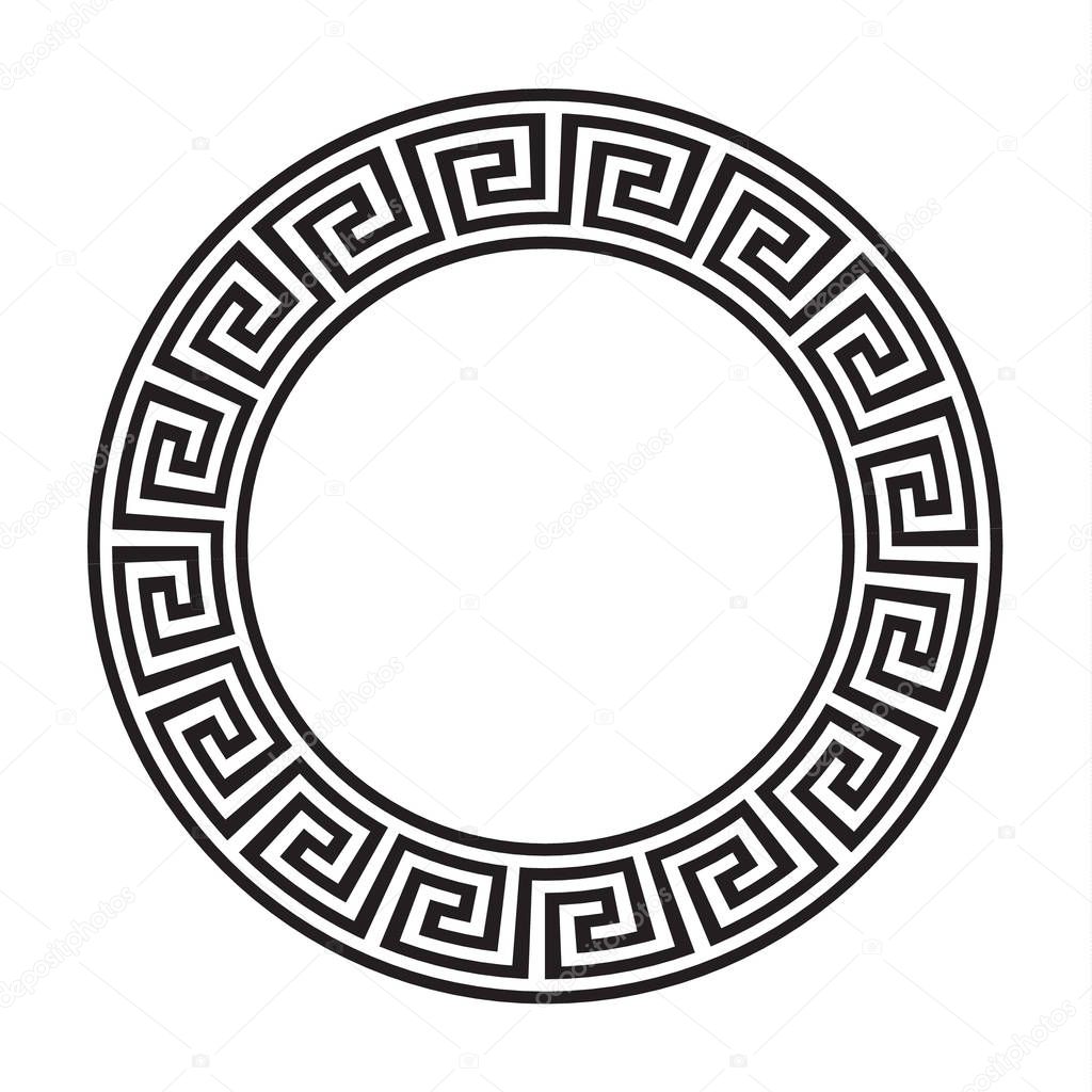 Circular vector Greek ornament